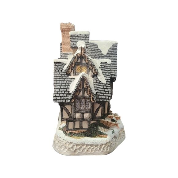 David Winter Cottages Scrooge's School John Hine Original Christmas Box Retro - Picture 7 of 7